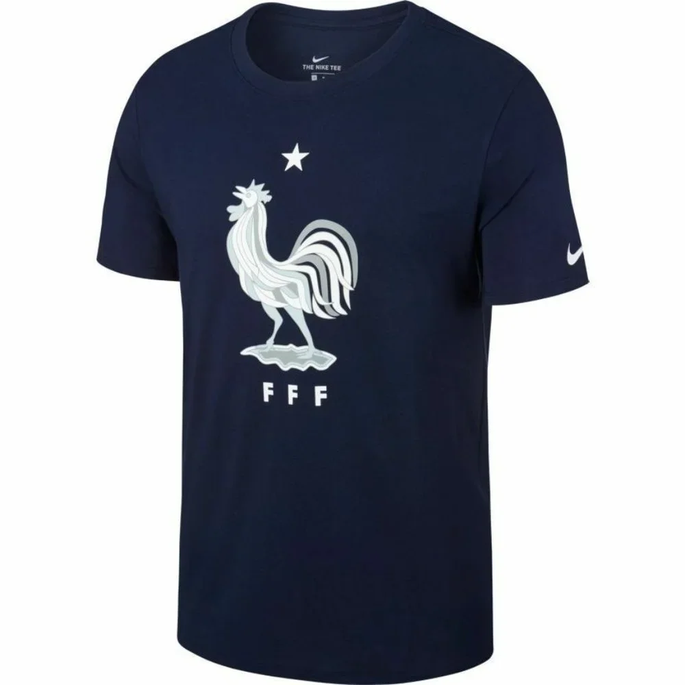 Nike Men's France Soccer Team Crest Tee Shirt WORLD CUP Size L NEW 908373-451